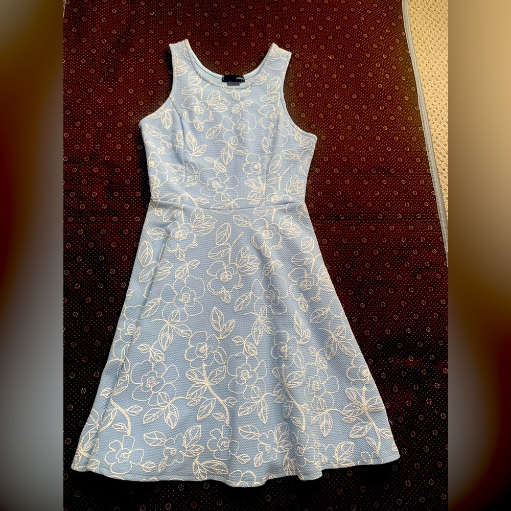 Aqua brand Sky blue dress with floral design